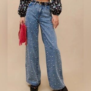 maje Pearl & Rhinestone jeans